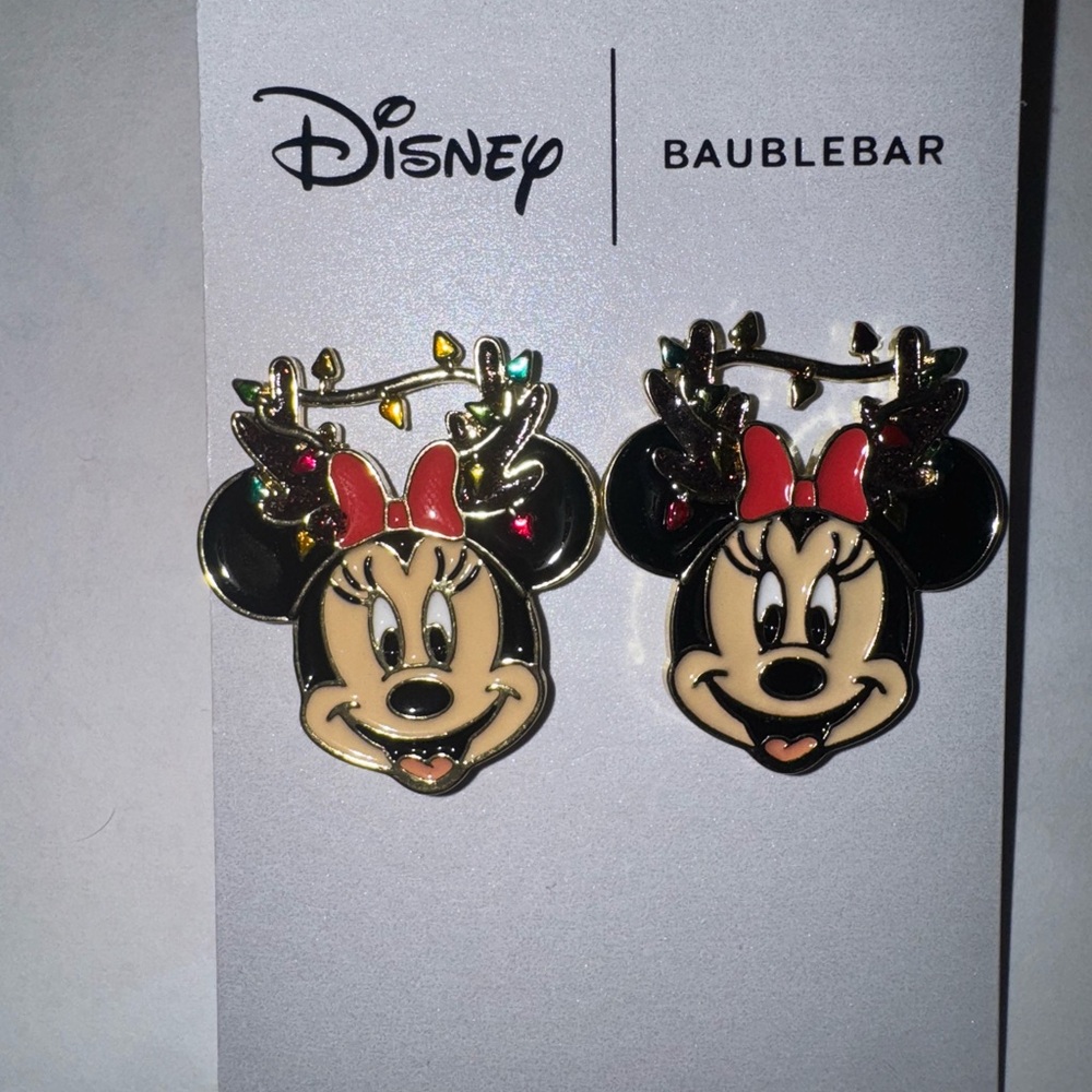 Disney Red and Black Minnie Mouse Earrings